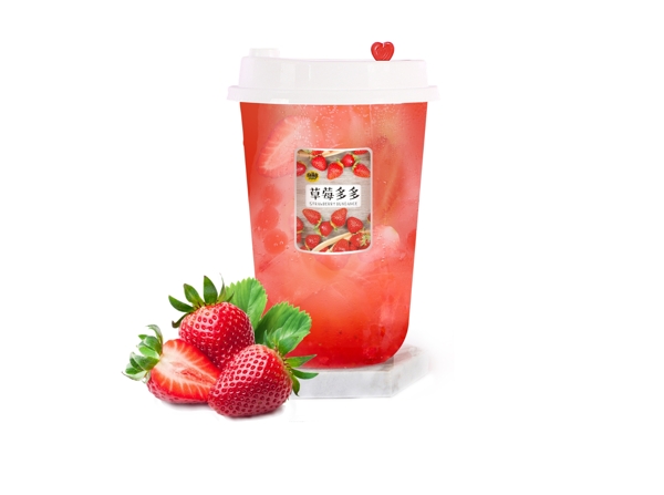 草莓夏季饮品乳酸菌