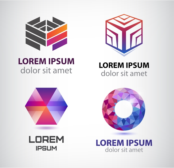 漸變精致logo標志
