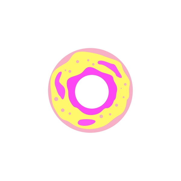 粉黄色的甜甜圈