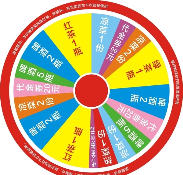 酒店抽獎(jiǎng)轉(zhuǎn)盤模板