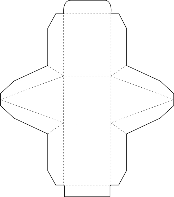 包裝盒外形矢量紙盒矢量包裝盒展開分割圖矢量127