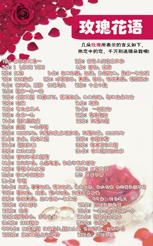 玫瑰花語