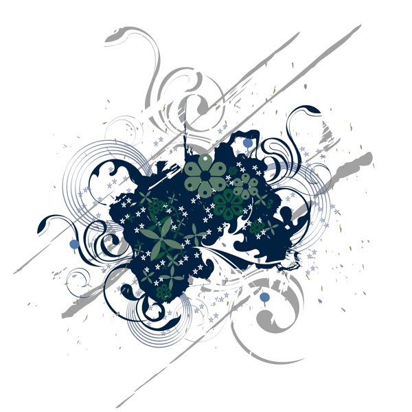 歐美花紋4376矢量EPS
