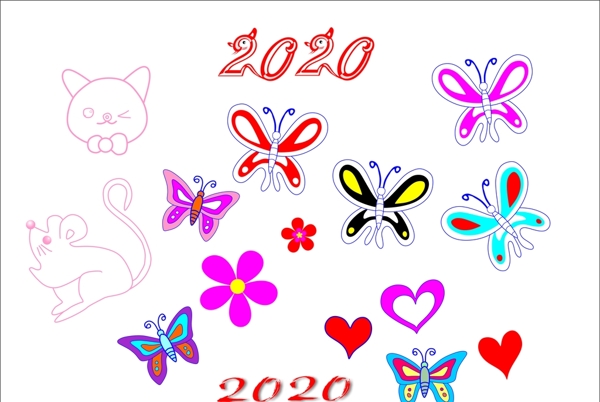 蝴蝶2020素材