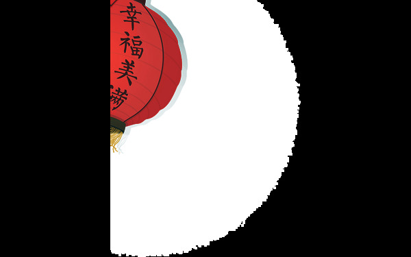 红色灯笼节日元素