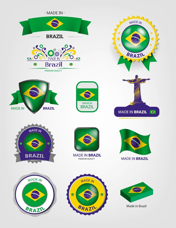 巴西国旗图案图标图片