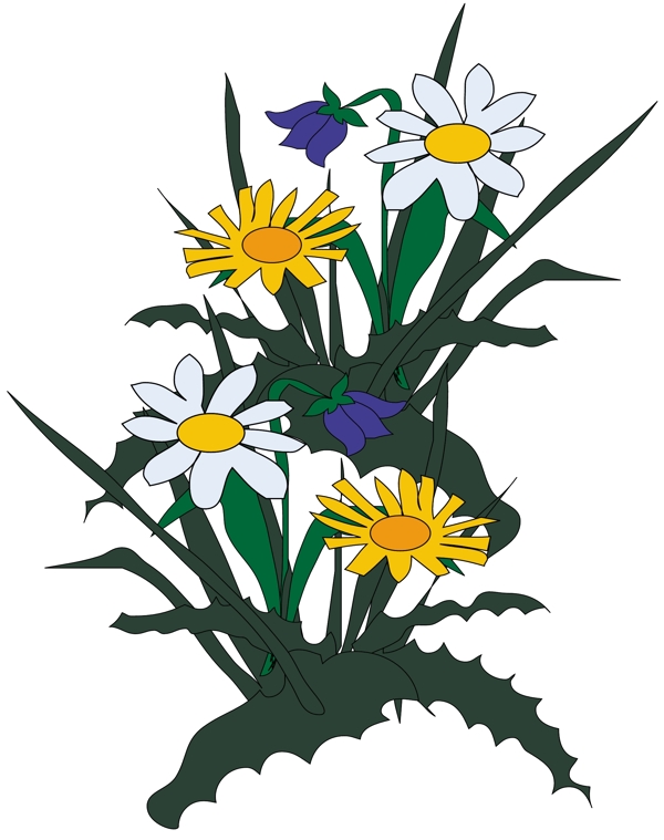 花朵花草鮮花矢量EPS格式0943