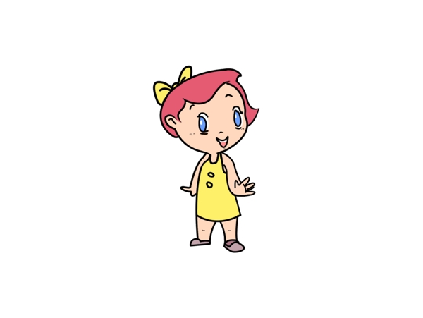 8卡通人物小女孩