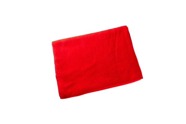 红色纯棉简约毛巾