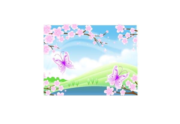 藍(lán)天風(fēng)景矢量圖