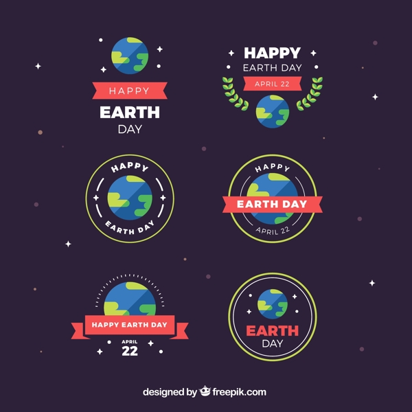一組星空下保護地球小圖標