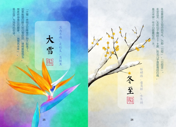 二十四节气冬至大雪