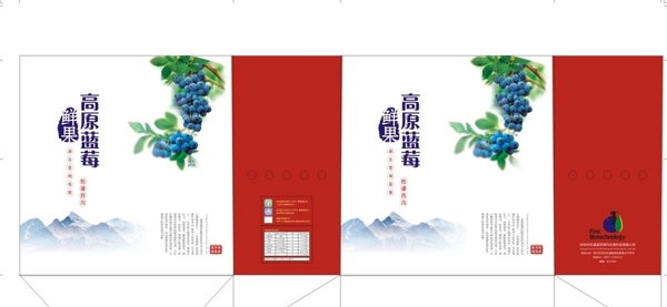 藍(lán)莓包裝盒禮品盒設(shè)計(jì)矢量素材