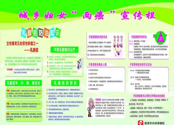 關(guān)注兩癌宣傳欄