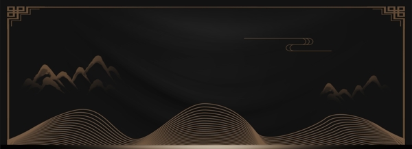 中國風(fēng)電商海報(bào)背景banner