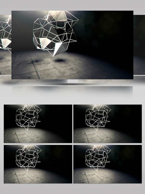 简约水晶钻石结构动感视频素材