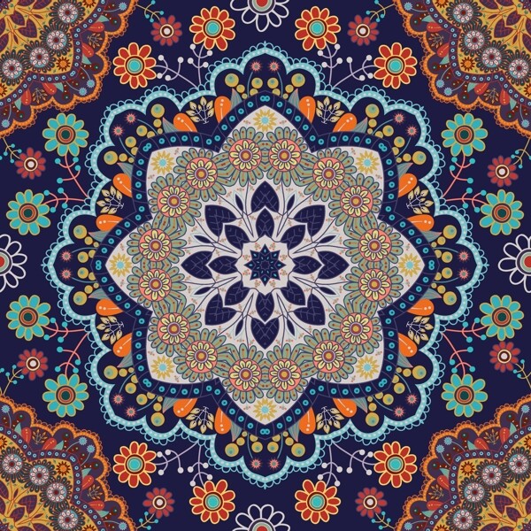 無縫花紋圖片