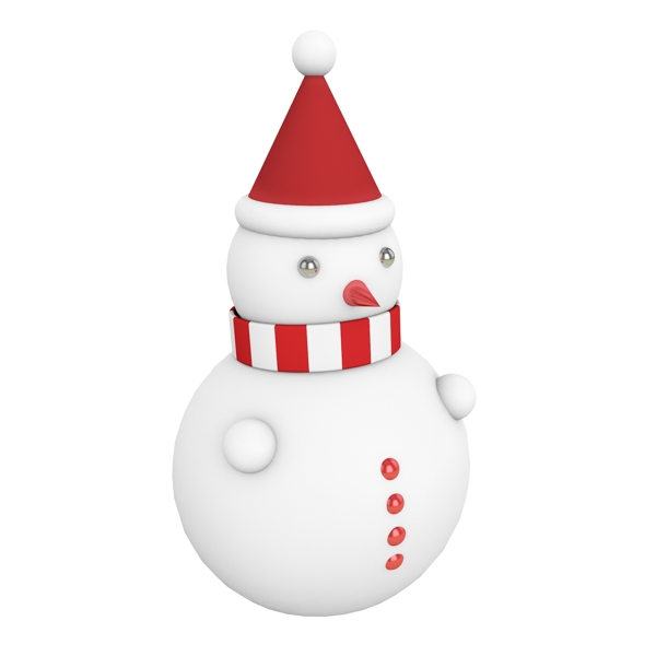 c4d3d冬季雪人
