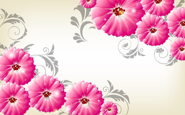 花邊花紋3D背景墻