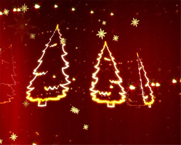 浪漫圣诞树装饰背景视频素材