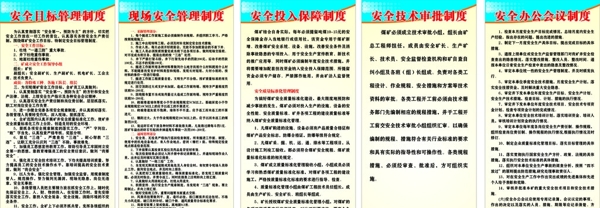 礦井制度牌圖片