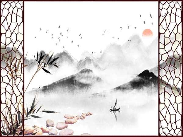 新中式背景墻