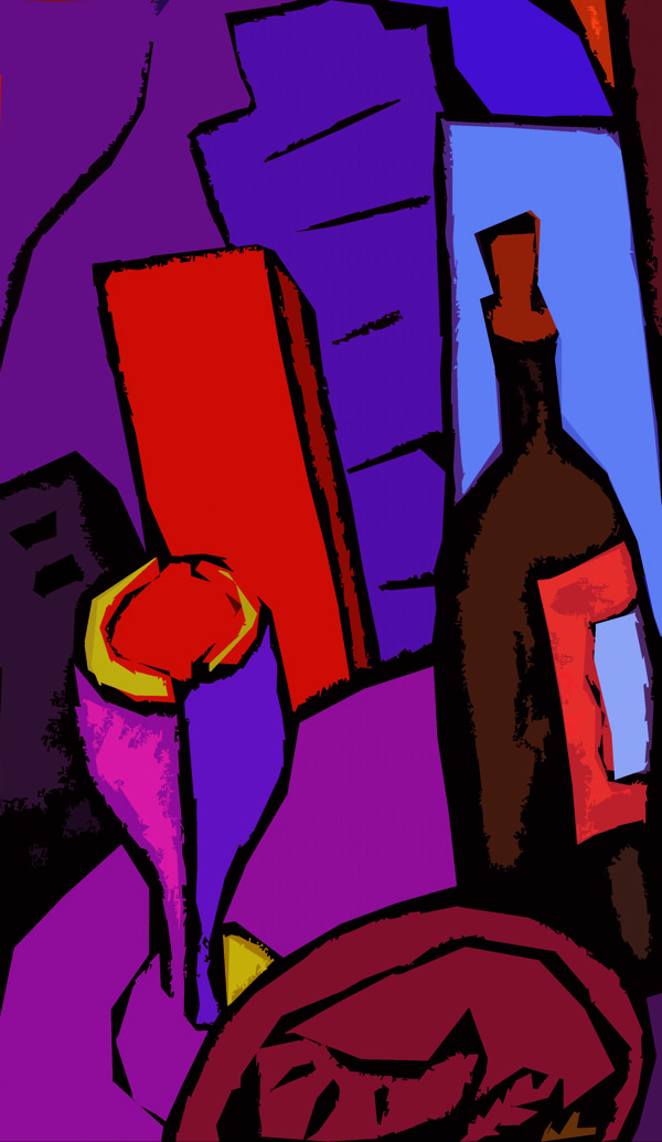 抽象洋酒酒吧底纹抽象画图片