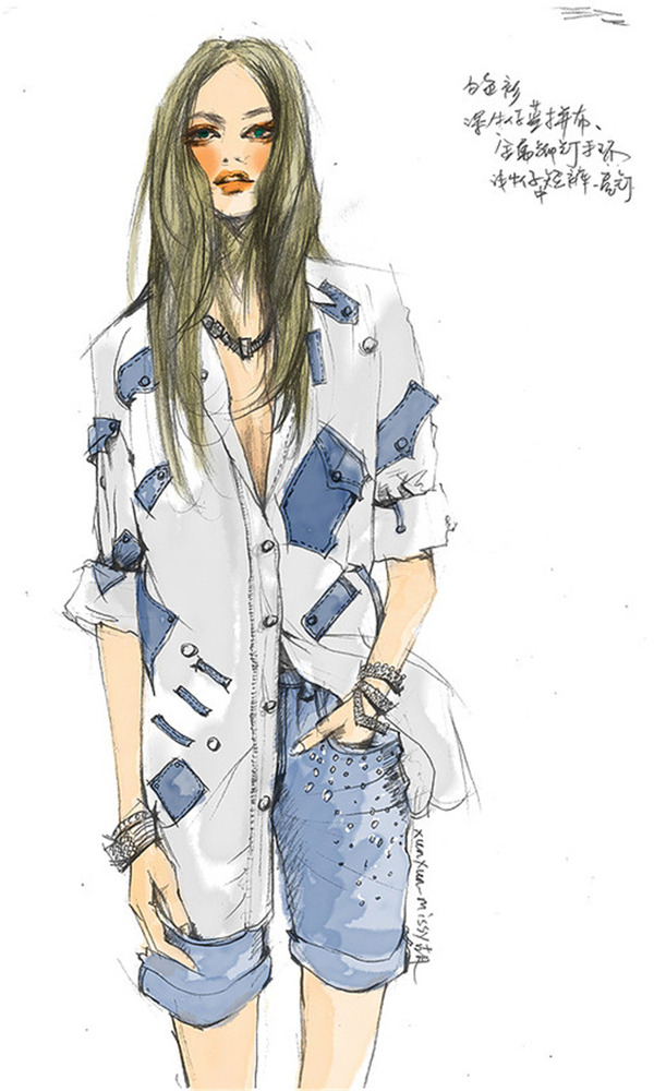 手繪服裝v