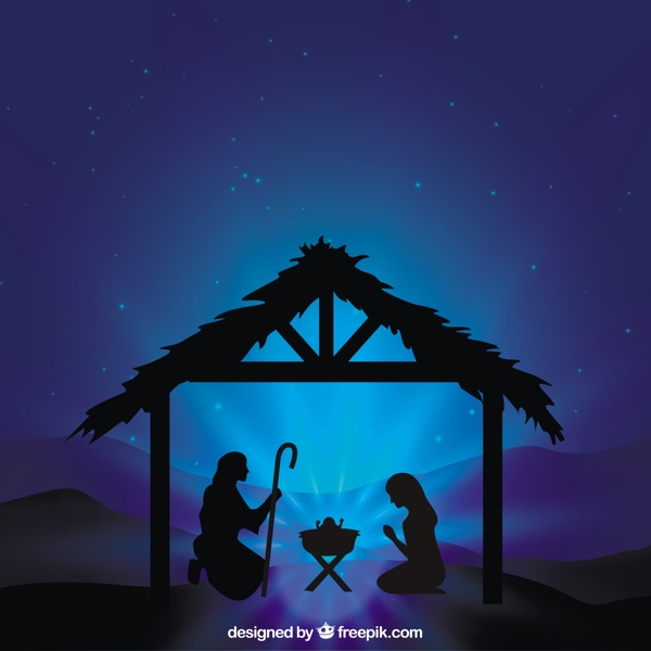 耶稣诞生场景剪影