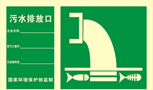 污水排放標識標志圖片
