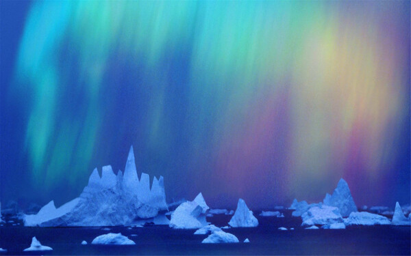 阿拉斯加和南极洲自然风景