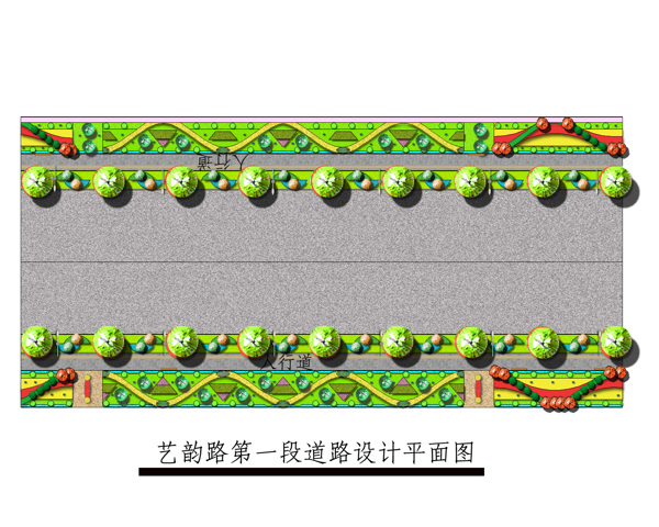 道路設(shè)計(jì)包括彩平圖