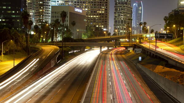 洛杉矶市的高速公路TL股票视频视频免费下载