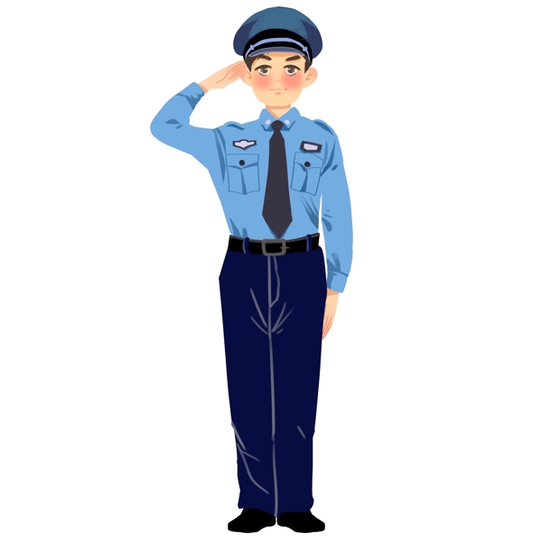 卡通可爱小警察人物设计