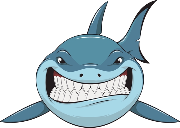 露齿微笑的大鲨鱼