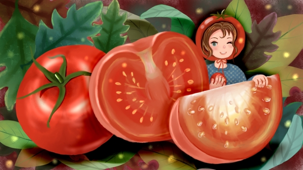 夏日水果系列之酸甜的番茄女孩小萝莉