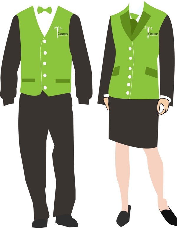員工制服矢量