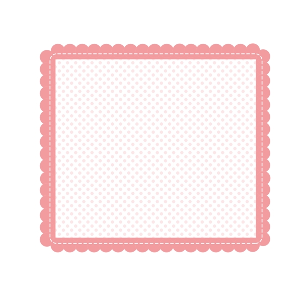 粉色方形边框