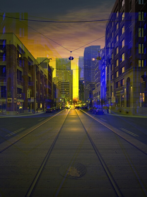 现代城市夜景