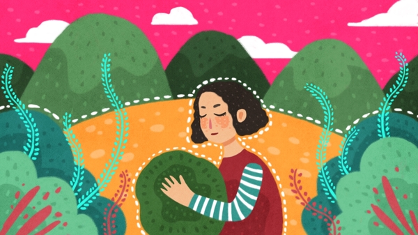 立夏二十四節(jié)氣小清新插畫