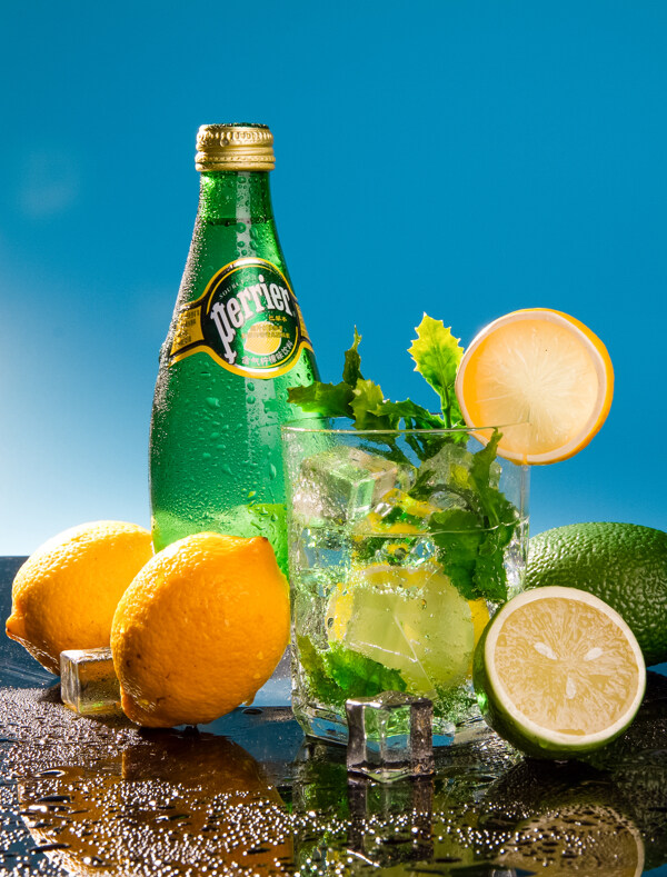 柠檬饮料饮品背景海报素材图片