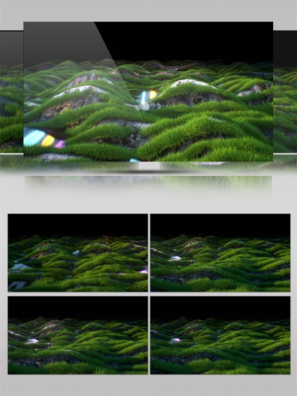 绿色星际草原动态视频素材