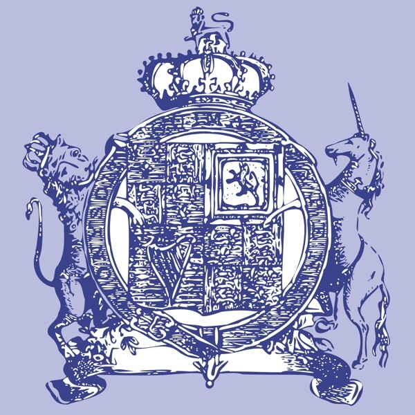 印花矢量圖徽章標(biāo)記歐式花紋皇冠色彩免費(fèi)素材