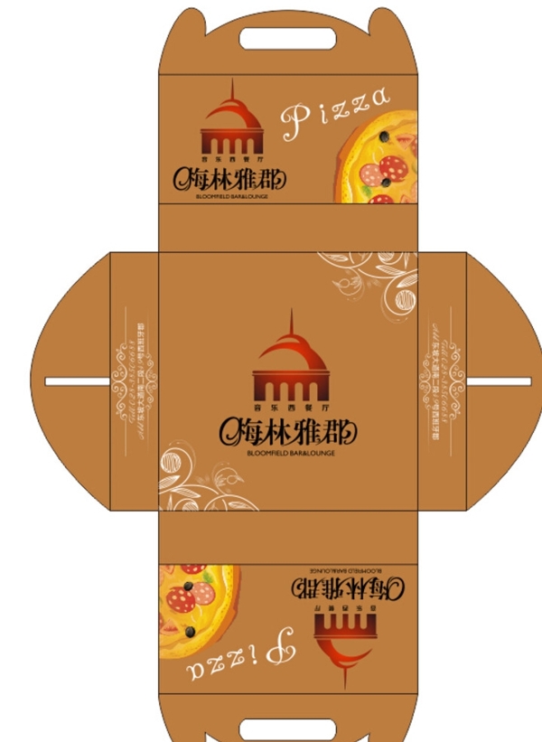 手提式披薩盒圖片