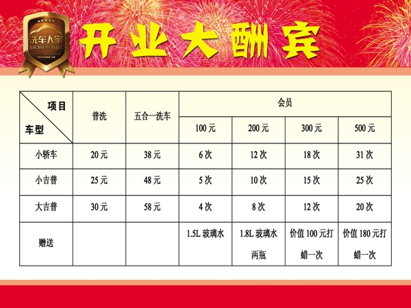 洗車人家價格表圖片
