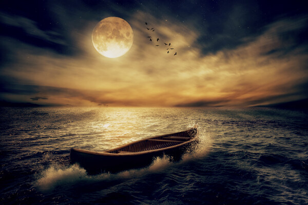海面上的孤舟