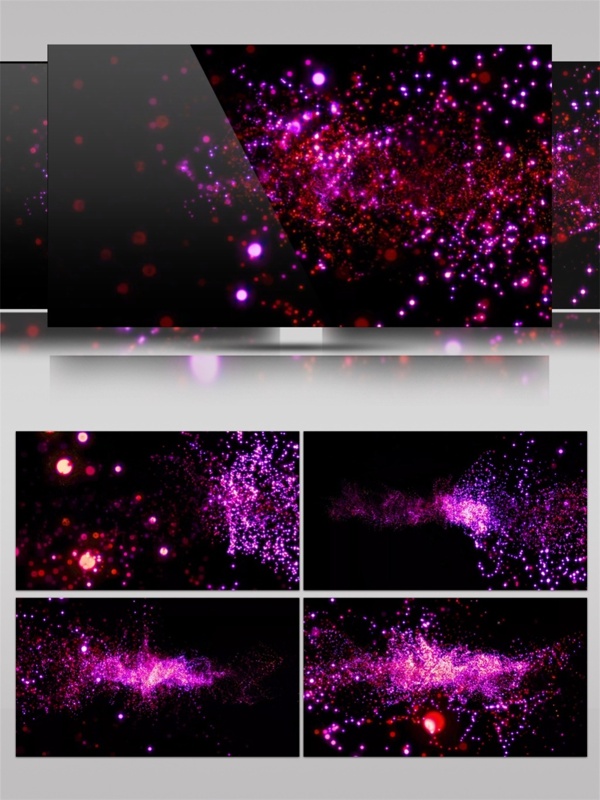 紫色光束银河视频素材