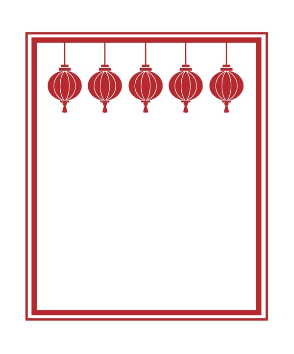 中國風(fēng)紅色新年邊框