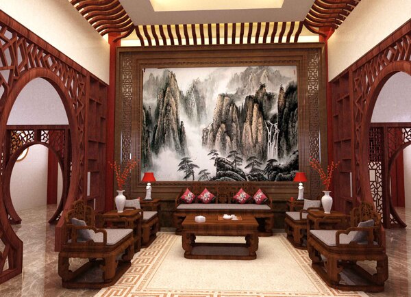 水墨畫餐廳