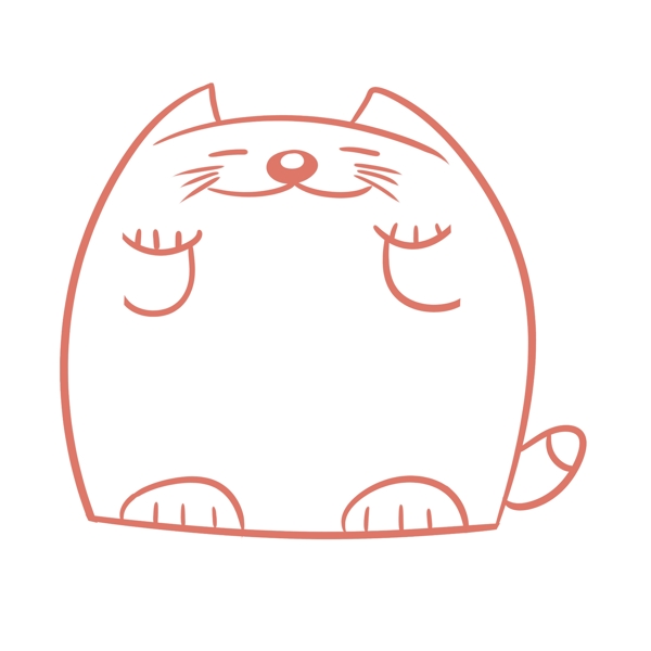 卡通小胖猫创意对话框文本框
